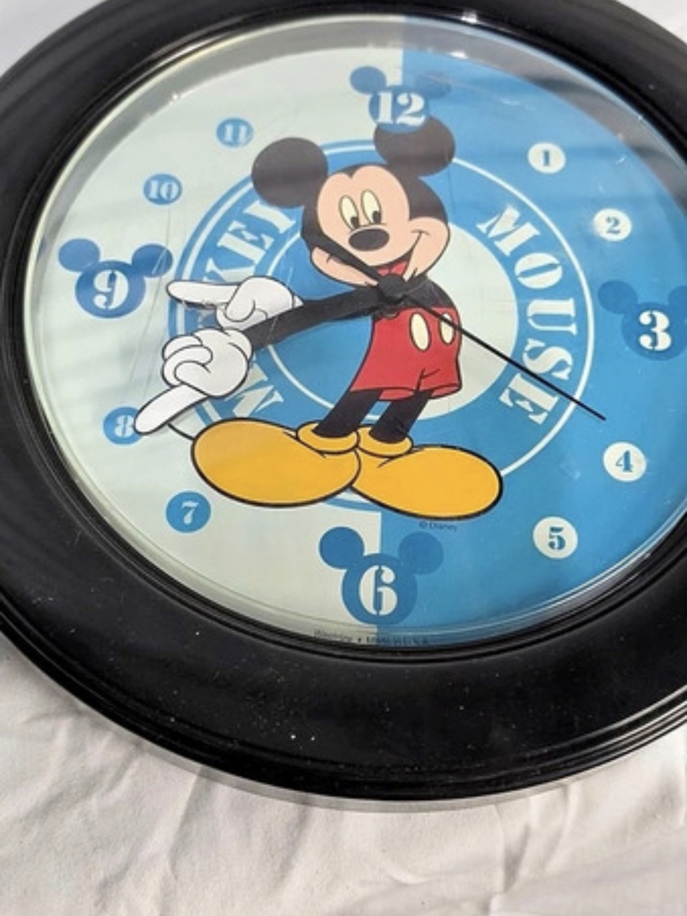Disney Mickey Mouse Wall Clock Black & Blue